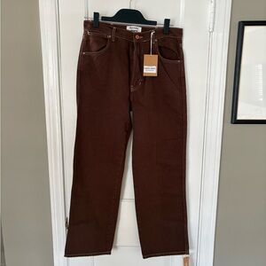 Reformation Jeans Cowboy High Rise Straight - Chocolate